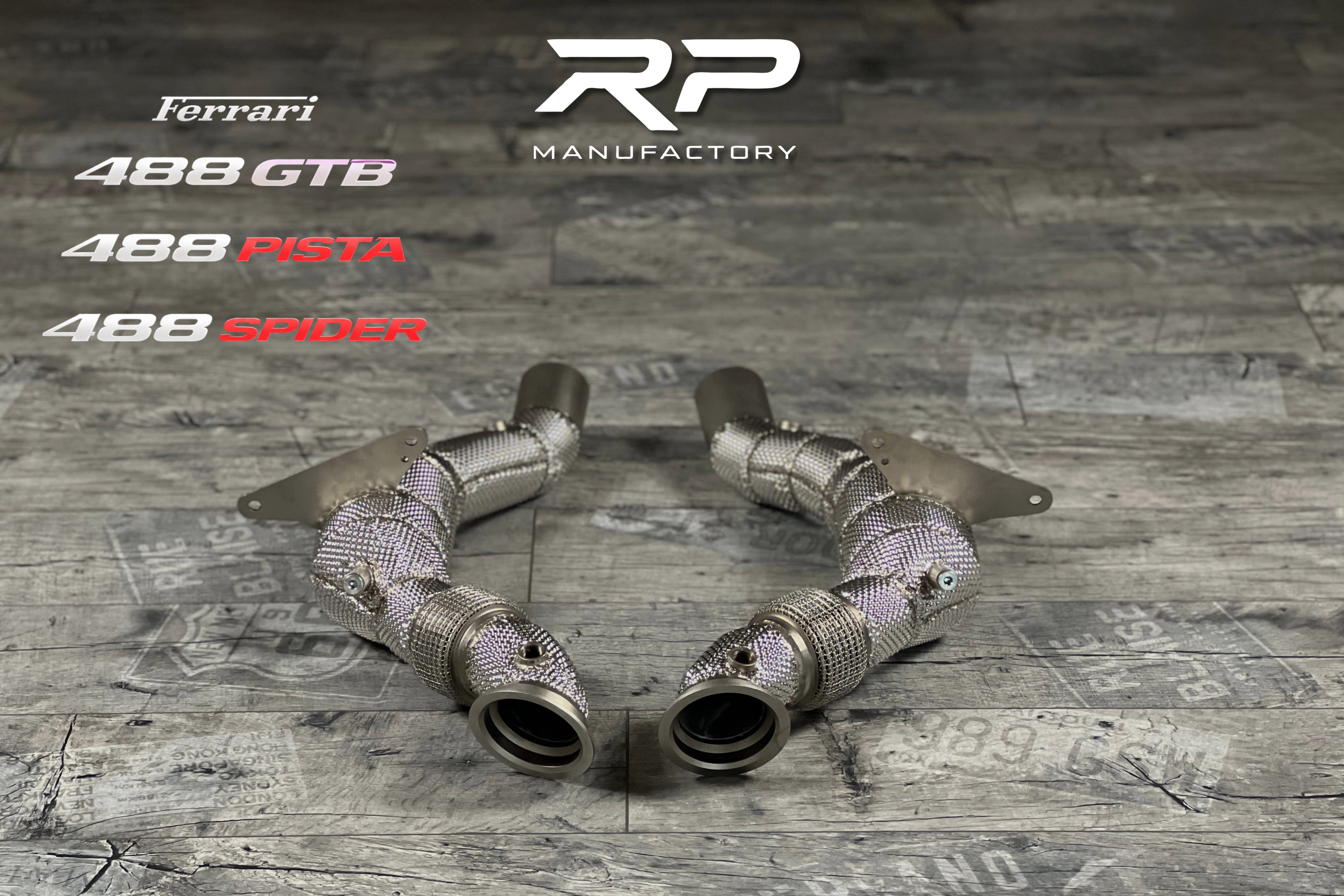Ferrari 488 GTB / Spider / Pista Downpipe RP 200 Zellen Katalysator