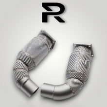 Laden Sie das Bild in den Galerie-Viewer, Porsche 991.1 / 991.2 / 911 Turbo / Turbo S Downpipe 200 Zellen Katalysator RP