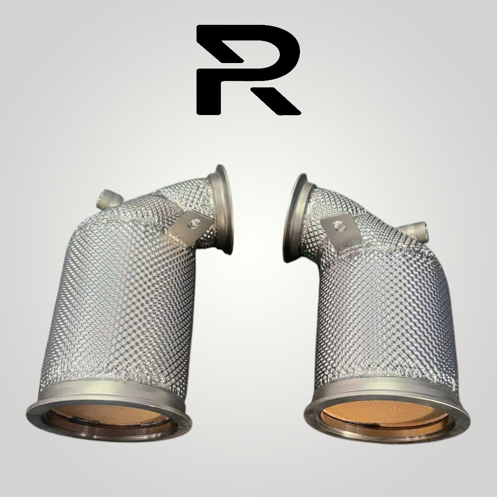 Porsche 971 Panamera Turbo 4.0T Catless OPF Delete Downpipe RP